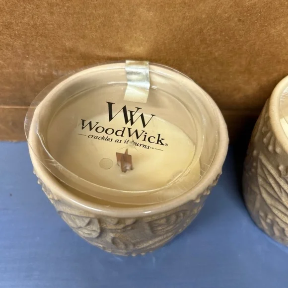 WoodWick HARVEST TIME LEAF COLLECTION Candle 2pc set - NWT - Picture 6 of 8